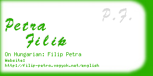 petra filip business card